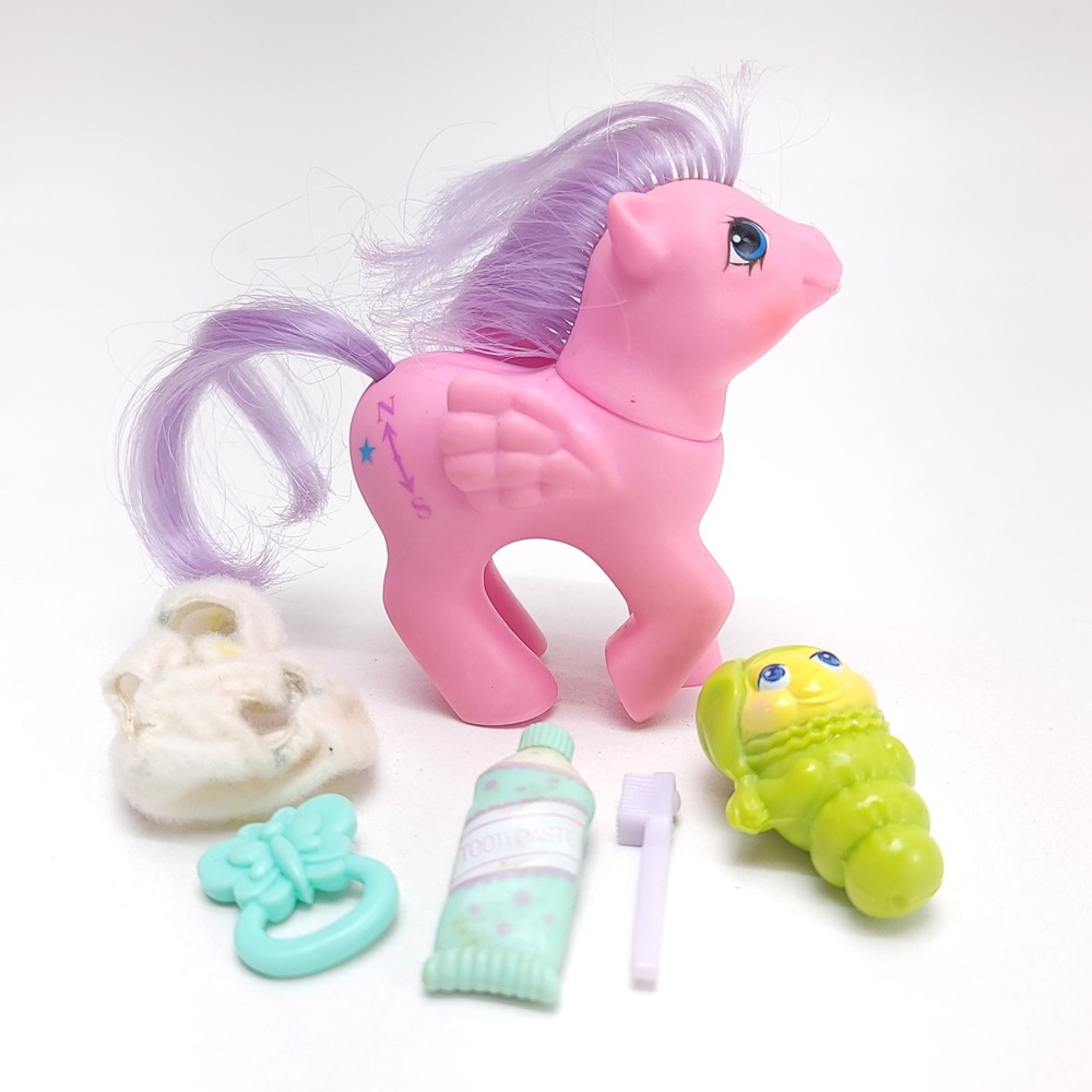 Vintage 1987 Hasbro‎ My Little Pony G1 Baby North Star Pegasus Pink First Tooth